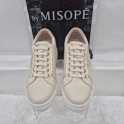 By 女性 ハートディテール 厚底スニーカー 112HH430YD004 IVORY 3_JJ