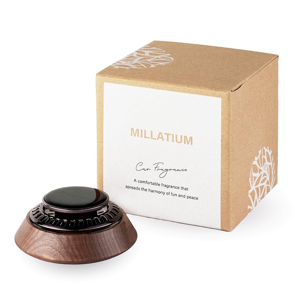 MILLATIUM カーディフューザー 車 芳香剤 ソーラー駆動 カーフレグランス アロマディフューザー 本体のみ(リング付き) MLT20 エッセンシャルオイル 5,722円