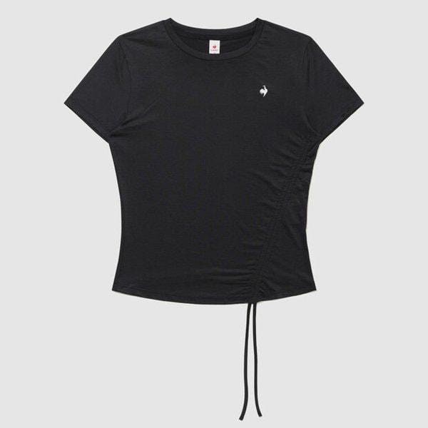 レディース スラブ 半袖Tシャツ (QR222ORS69_BLK)