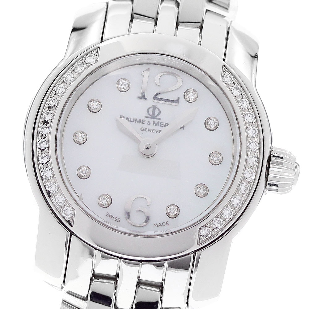 ボーム＆メルシェ Baume & Mercier 65392 ケープランド ダイヤベゼル クォーツ レディース _956951【中古】