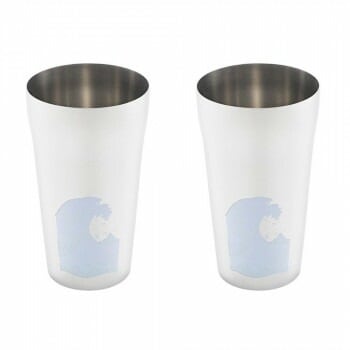 燕熟の技 感温ステンレスタンブラー420ml 2P 波に富士 EJK-802