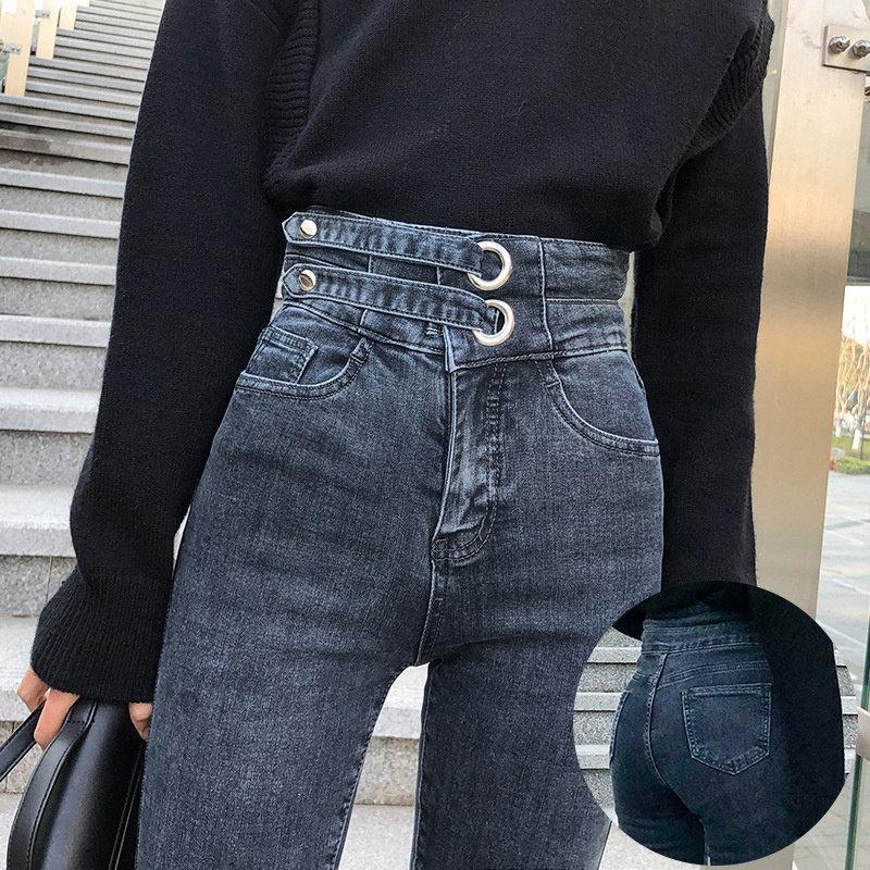 デニムパンツ レディース レギンス 秋冬 ハイウエスト スキニーパンツ 細身 ボトムス ストレッチ ジーパン 着やせ 韓国風 美脚見せ ジーンズ