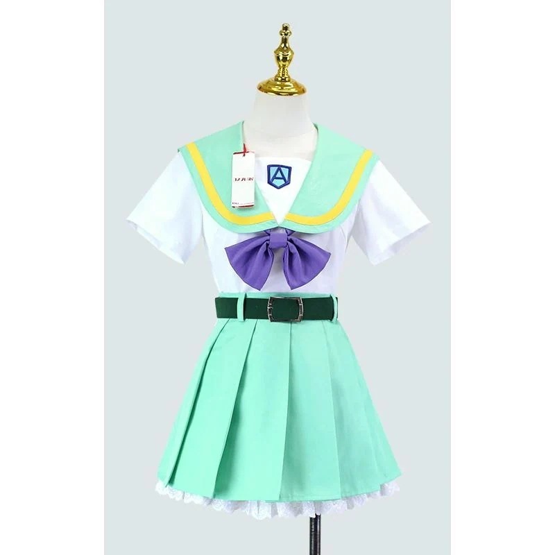トロピカルジュプリキュア 涼村さんご 制服 刺繍ワッペン・パニエ付き コスプレ衣装 D4690