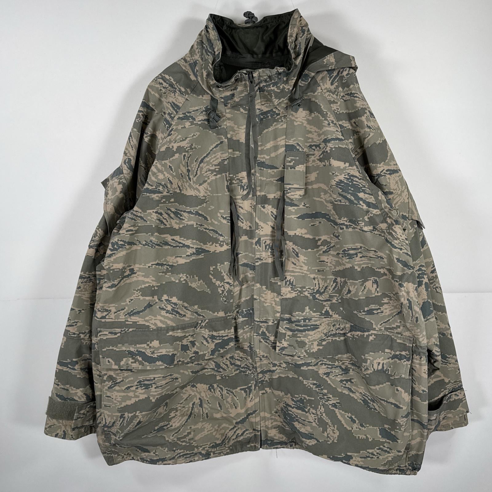 古着 ミリタリージャケット ECWCS GORE-TEX デジカモ ゴアテックスパーカー カモフラ 米軍 実物 タイガーカモ XXlarge regular グレー メンズ