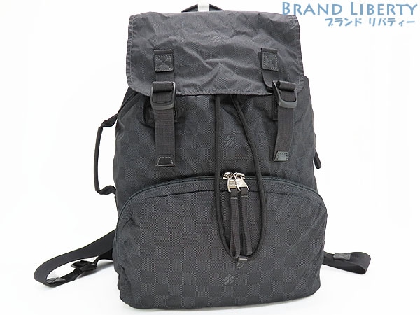 レア美品ルイヴィトンダミエアヴァンチュールギャラクシーライトパックバックパックリュックサックブラックN41189