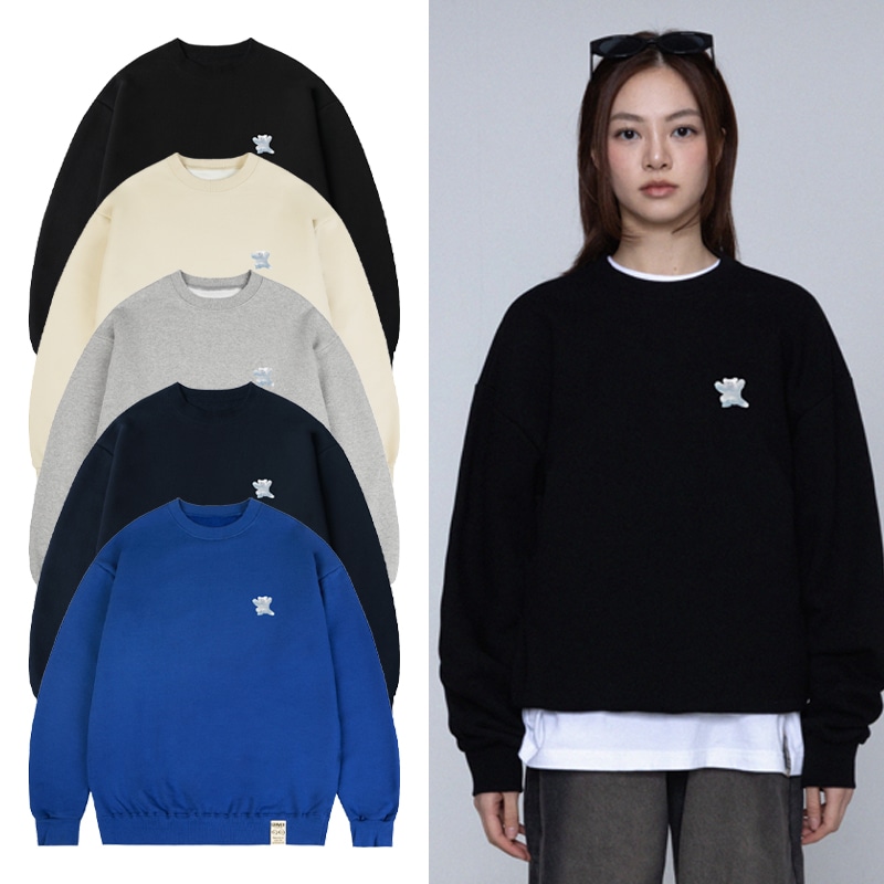 [UNISEX] Small Cloud Bear Smile Sweatshirt_5color