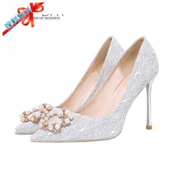 レディース靴 美脚 ウエディングシューズ 結婚式 ハイヒール ポインテッドトゥパンプス 花嫁 二次会 ピンヒール ブライダル パーティー 舞台用靴 通勤shs1074