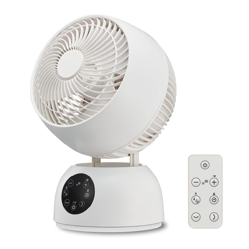 即納：ドウシシャ 60度サーキュレーター18cmDCリモコン式 ホワイト FCA-182D WH