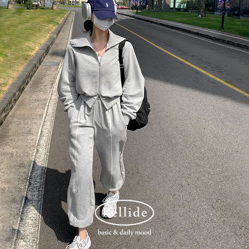 BEIDELLI韓国の女性ファッション/ [BELLIDE MADE] ステッチジョガートレーニングセット op1233