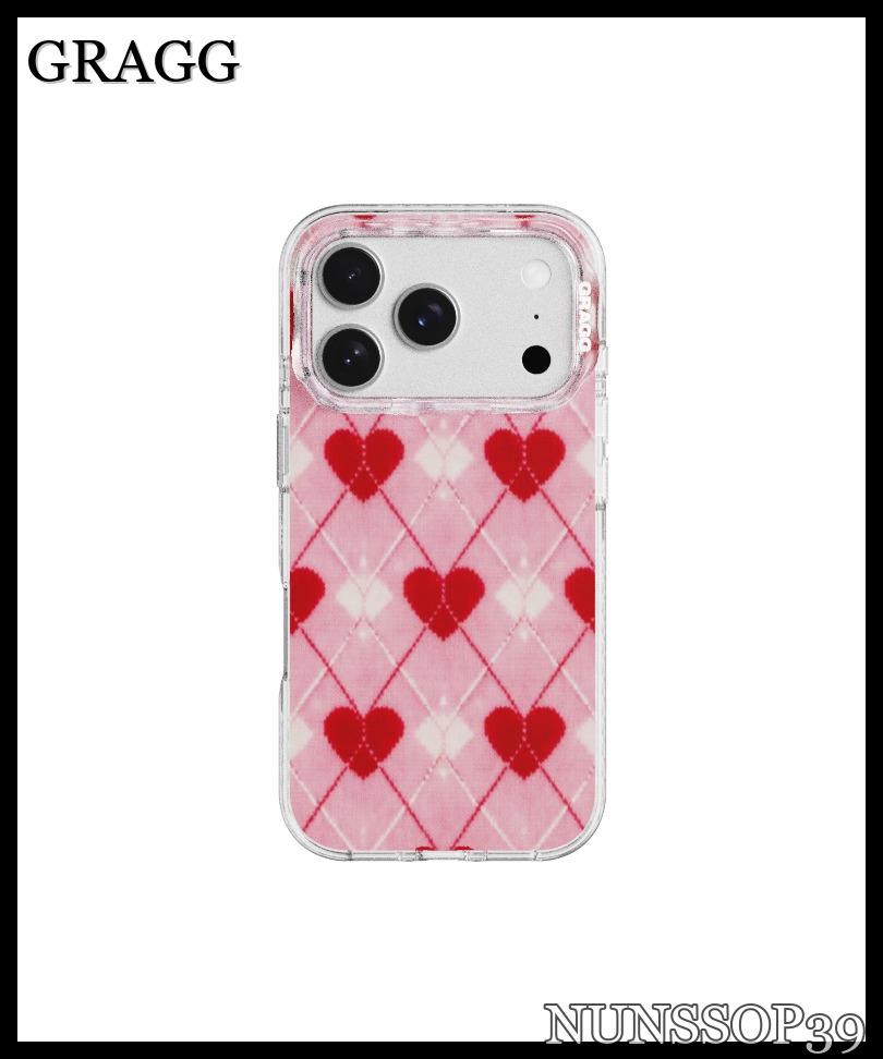 GRAGG MAGSAFE LAYERS FRAME CASE CLEAR - TEXTURED HEART