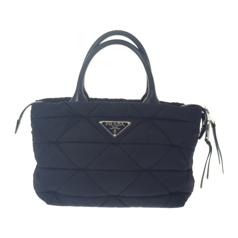 スモール パデット Re Nylon トートバッグ 1BG436 2WAYバッグ ショルダーバッグ ナイロン ブラック シルバー金具 レディース【ABランク】
