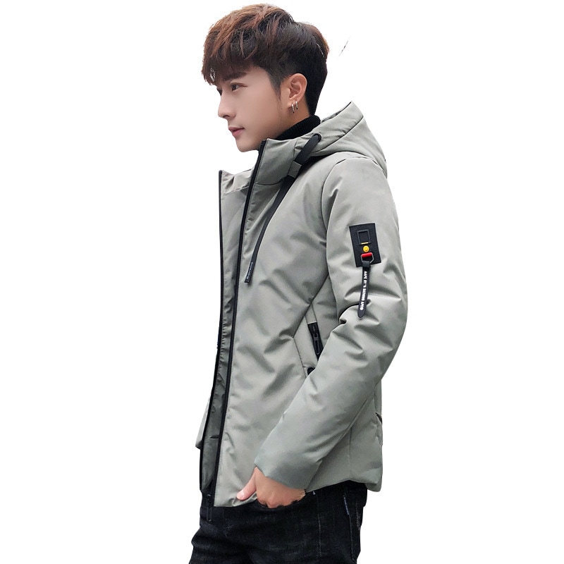 ダウンジャケット メンズ 中綿ジャケット フード付き ハイネック ブルゾン 冬アウター 無地 防風コート 防寒着 ジャケット ブルゾン アウター ダウンコート