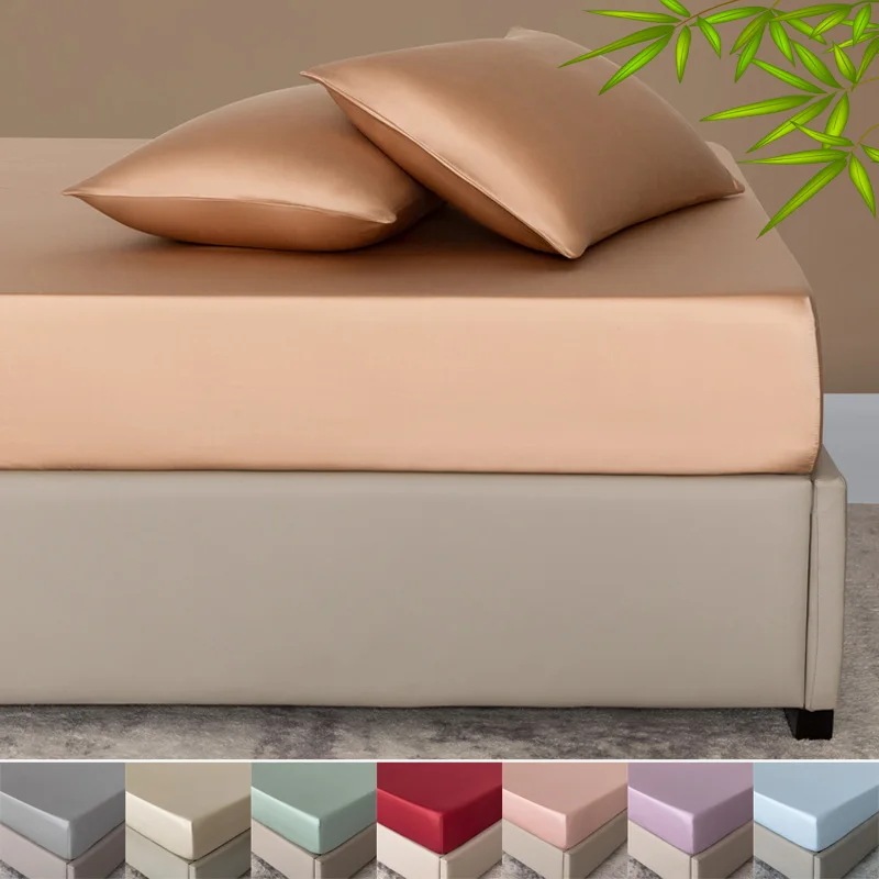 竹製ベッドシーツセット 滑り止め寝具セット デラックスマットレスカバー シーツ1枚 枕カバー2枚 100個 160個