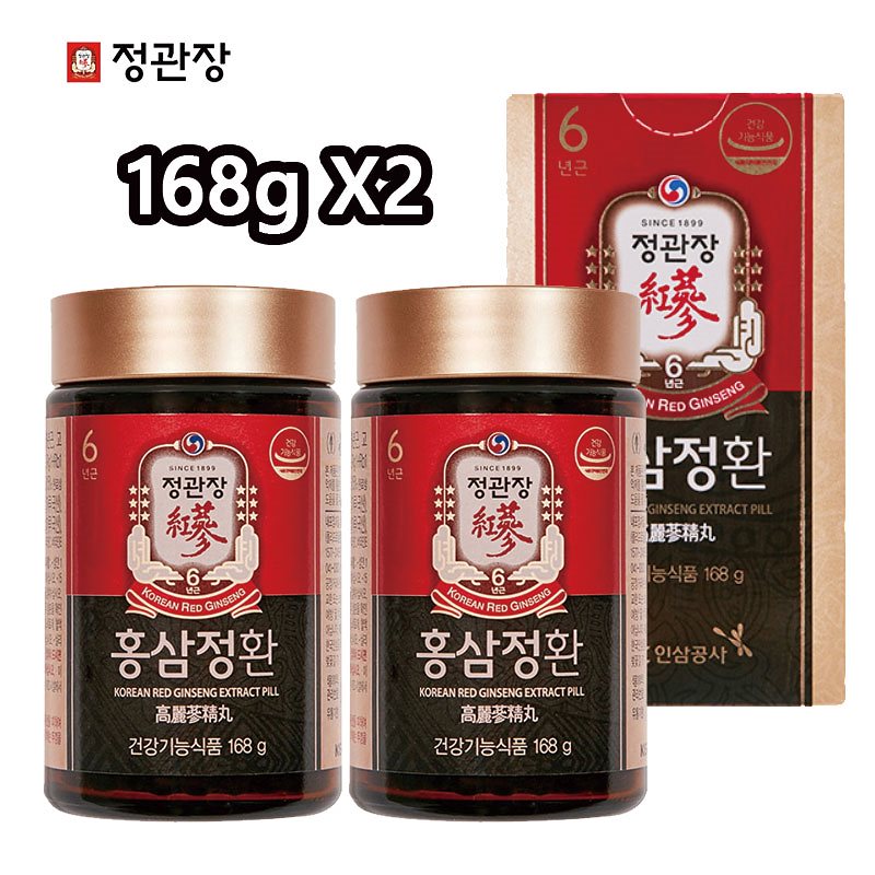 [正官庄] 紅参精丸 168gX2 /韓国人参公社 正規品/ 単品or２本セット/正官庄 /高麗人参茶/韓国