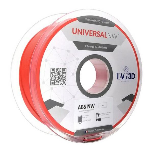 TAGin3D ユニバーサルNwフィラメント ABS NW－1．75RD 梱包 保安 補修用品 工場 店舗用機器 3Dプリンター用フィラメント