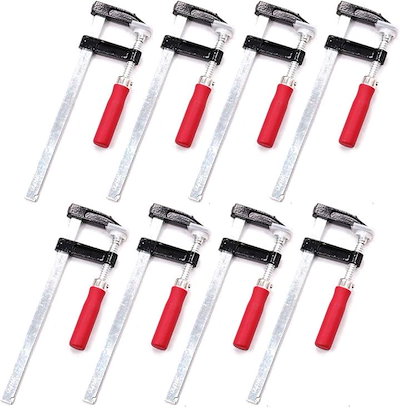 他サイト： エスネット DIY 溶接 木工 作業用 F型 クランプ 開口 300x奥行 50 SN-FC4810L(silver（8個セット）)の商品画像