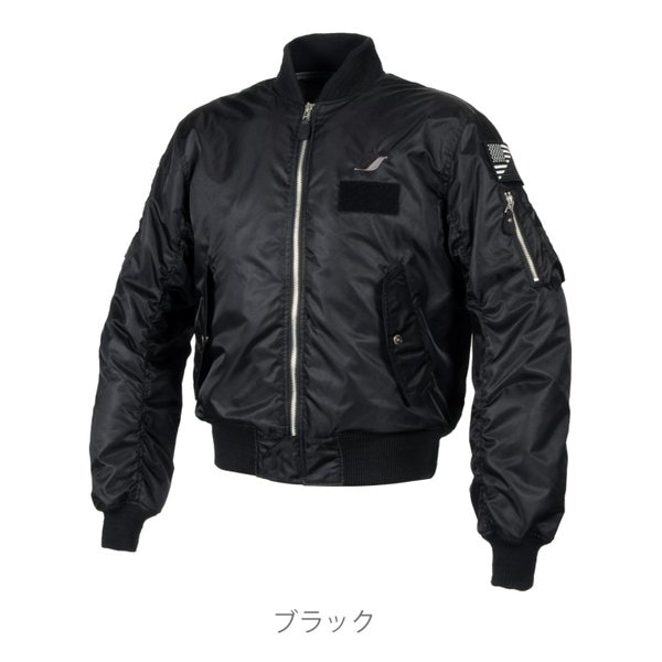 バイク用 秋冬 パーソナルMA-1 ブラック/LLサイズ FJ-W212/ブラック/LL