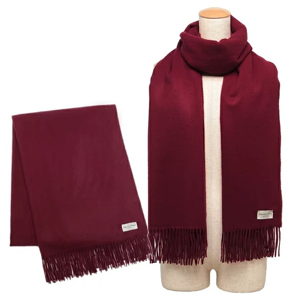 ストール マフラー ワインレッド レッド レディース WA000056 SE7234 大判