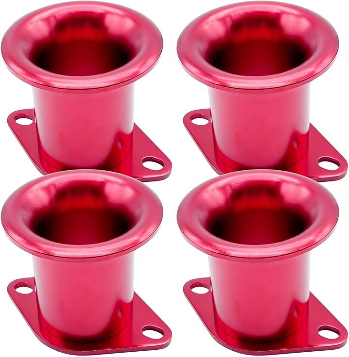 社外 エアファンネル キャブレター フィルター アルミ 直径 44 高さ 72 mm トヨタ AE111 AE86 等(レッド, 4個セット) 5,338円