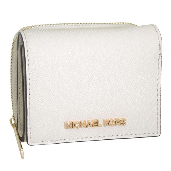 マイケルコース 財布 レディース 二つ折り財布 アウトレット レザー ホワイト 35H9GTVZ5L-171 MICHAEL KORS
