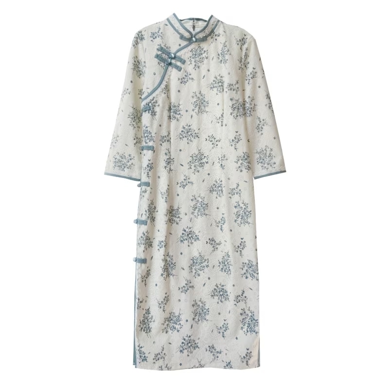 リアルビート民国レトロプリント改良軽量チャイナドレスがよく着られる