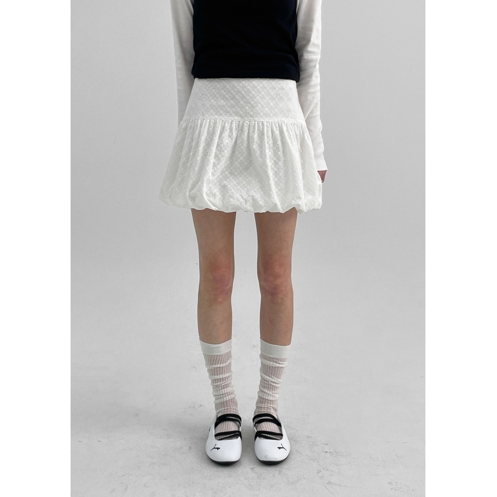 ブラックアップ [春新品] [MADE] デビルレースバルーンミニスカート