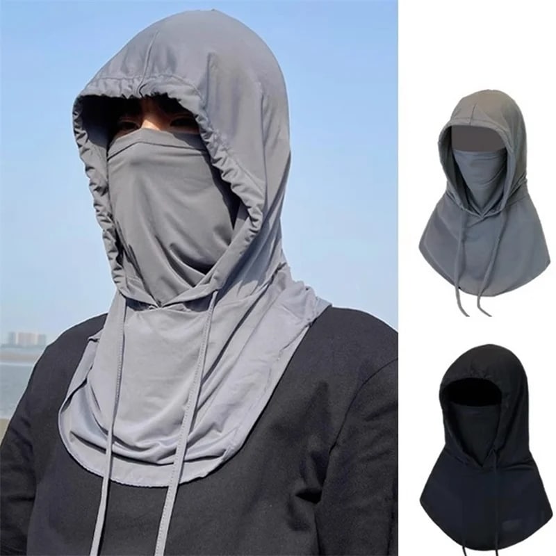 女性用折りたたみ式日よけ帽,ビーチやサイクリング用の抗UVマスク,女性用の伸縮性のあるアイスシルク,フェイスカバー,夏用帽子 - 200000297