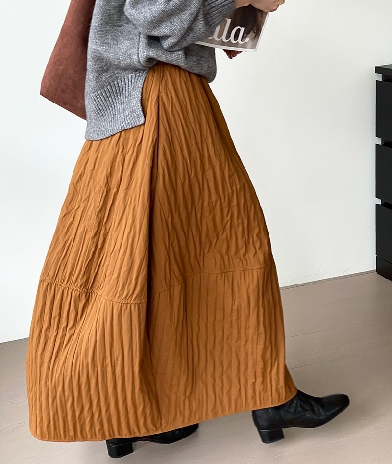 スカート レディース ロング スカート コクーンスカート ギャザースカート ロング丈 マキシ丈 膝下 ひざ下 Aライン ウエストゴム きれいめ シンプル カジュアル 大人 おしゃれ 春 秋 冬