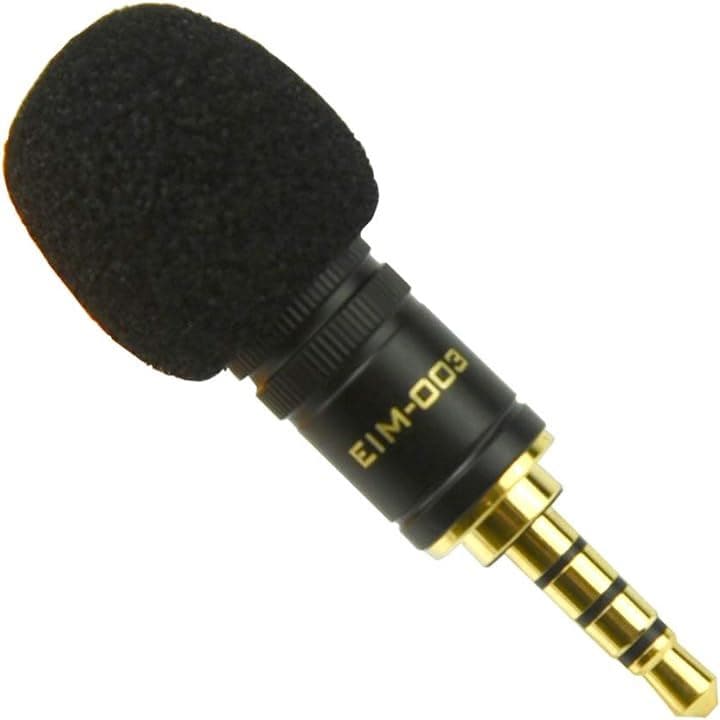 外付けマイク スマートフォン タブレット 音声 収録 撮影 オリジナルステッカー付 EIM-003( EIM-003)