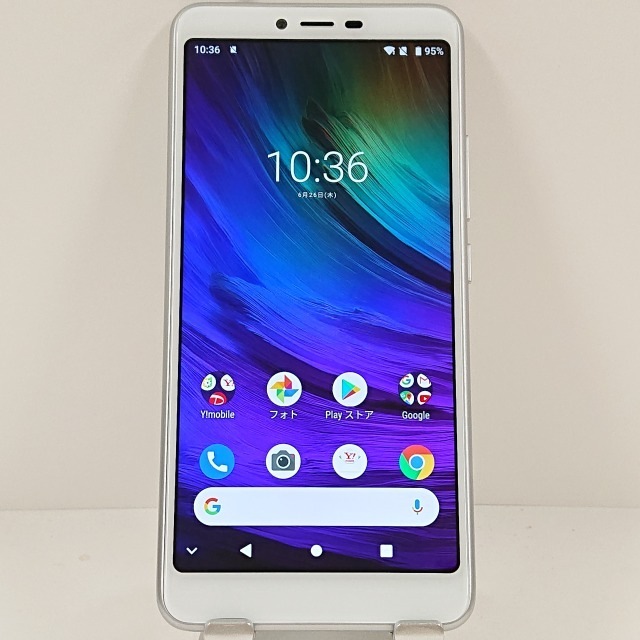 Libero S10 901ZT Y!mobile ホワイト 送料無料 本体 c13219 【中古】