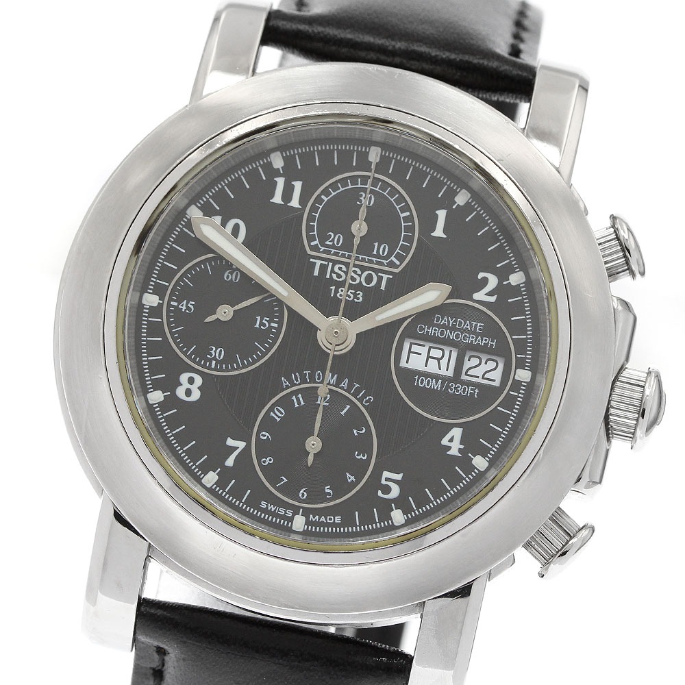 ティソ TISSOT T166/266 Tロード バルジュ クロノグラフ デイデイト 自動巻き メンズ _950901【中古】