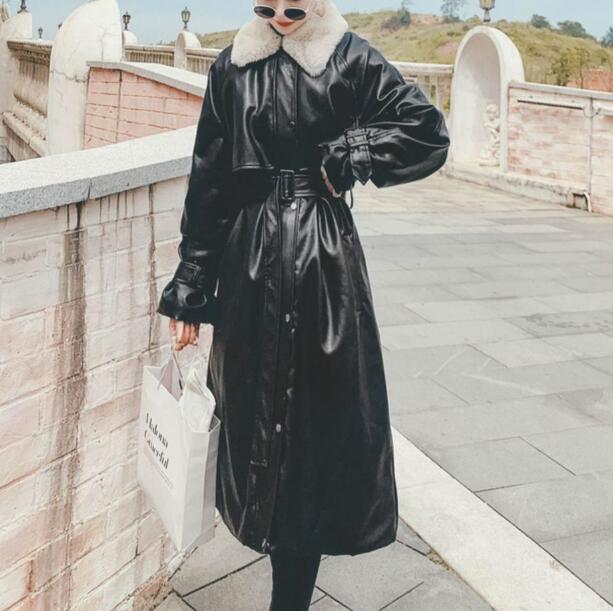 2024秋冬レディース 中綿ロングコート レディース長袖 PUジャケット アウター裏起毛 防寒 厚手 暖かい韓国ファッション NMF49