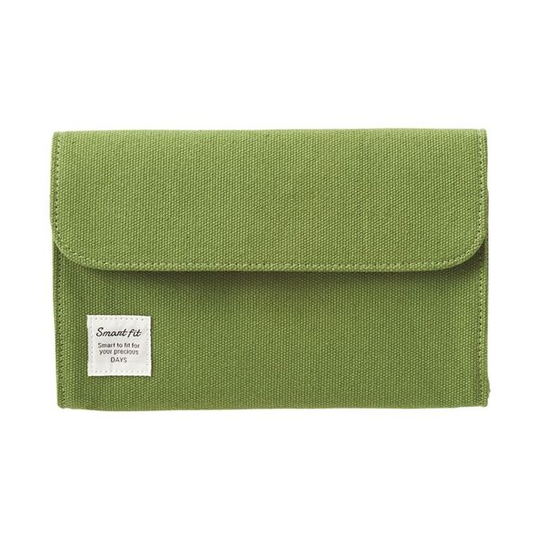 (まとめ) リヒトラブ SMART FIT DAYS アコーディオンポーチ (S) グリーン A-7701-7 1個 ショルダーベルト別売 (×3セット)
