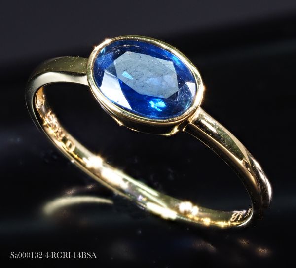 18金 天然石 含浸無し ナチュラル 天然 サファイア リング 指輪 刻印有 18K No 35,100円