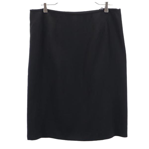 イタリア製 ミディ丈 スカート 46 ブラック レディース