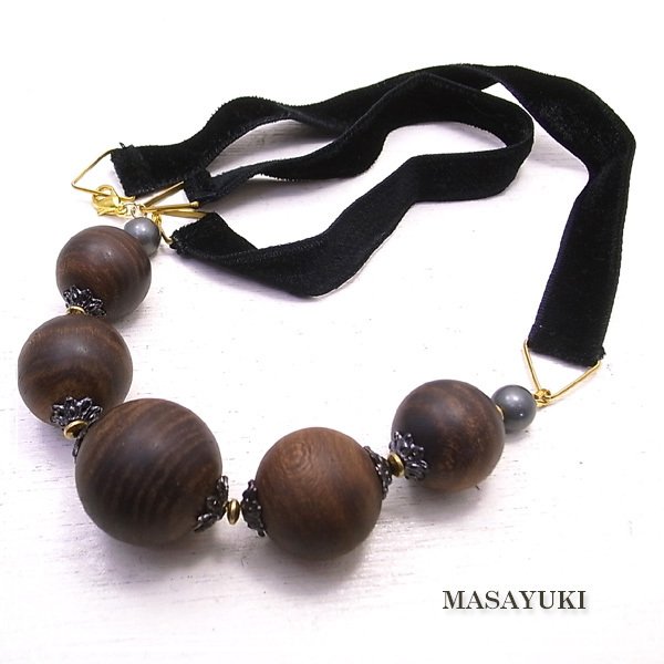 木製 ネックレス-シャムガキ- [ MASAYUKI ] アクセサリー/作家/ハンドメイド