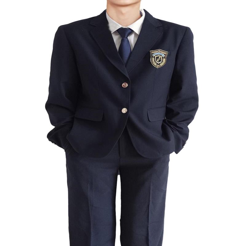 [QOOLYㅤ] 学生服 メンズ コスプレ 5点セット 男子 スクールブレザー シャツ ズボン ネクタイ バッジ 制服 スクール 高校制服 学生服 入学式 卒業式 学園祭 文化祭 cosplay 仮装