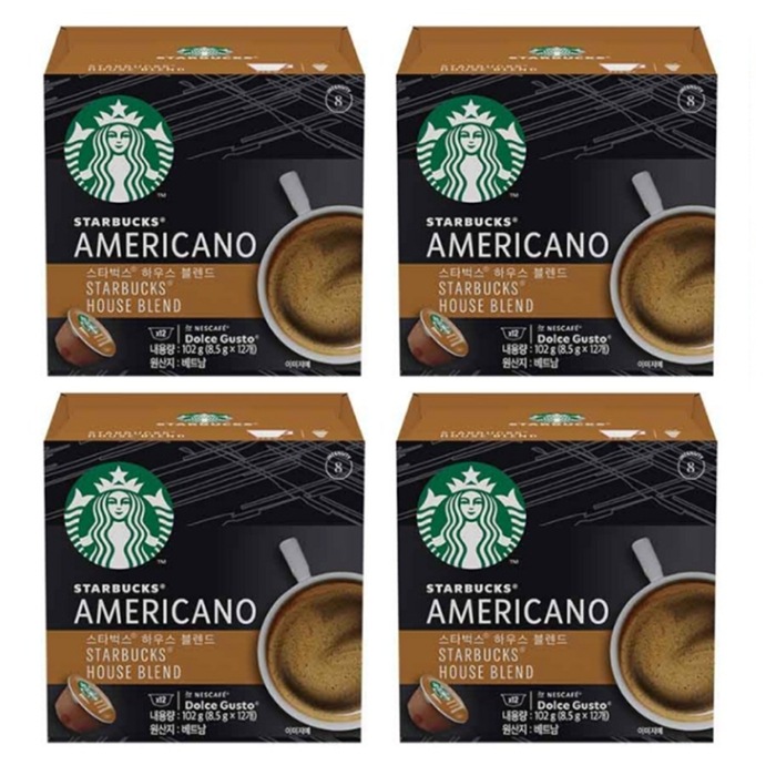 ハウスブレンド by ネスカフェ ドルチェグスト カプセルコーヒー 8.5g x12カプセル x 4セット