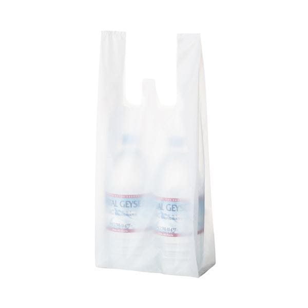 (まとめ) TANOSEE 乳白レジ袋 16号ヨコ190×タテ460×マチ幅120mm 1パック（100枚） (×50セット)