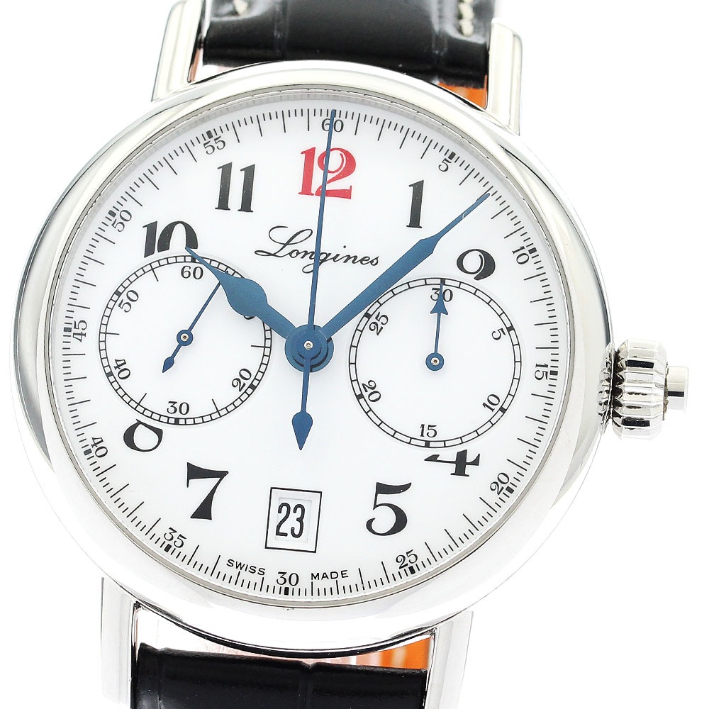ロンジン LONGINES L2.775.4 ヘリテージ コラムホイール 180周年記念 ワンプッシュクロノ 自動巻き メンズ 良品 _899177【中古】