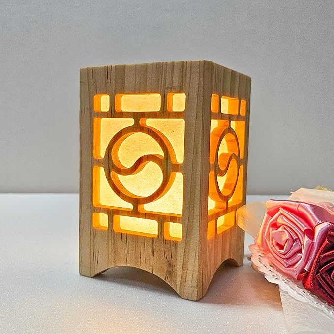 ハンドクラフト木製ホタル ランプ 3デザイン×3サイズ インテリア照明