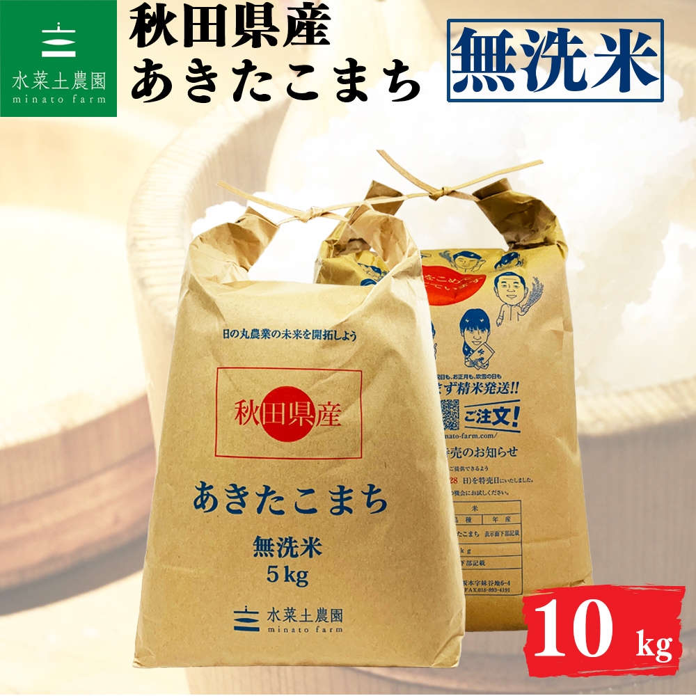 あきたこまち 無洗米 10kg 秋田県産 令和6年産 選べるお試し袋付き