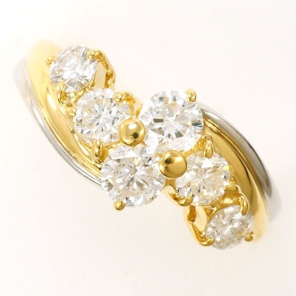 PT850 プラチナ リング 7.5号 ダイヤ 1.06 カード鑑別書 ジュエリー 中古 111,600円