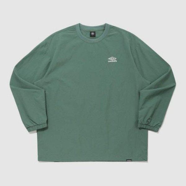 長袖Tシャツ LQC UQ111CWT25-BGN アーチレタリングピステ BLUE GREEN