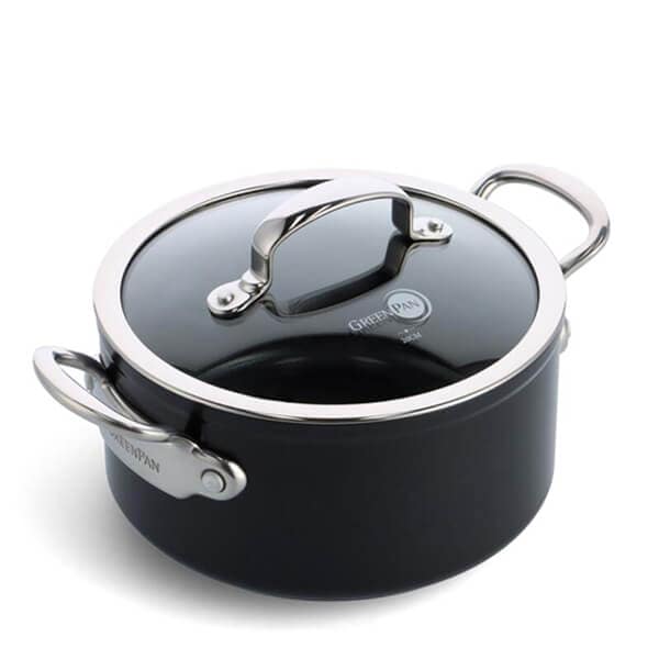 グリーンパン バルセロナプロ キャセロール20cm ガラス蓋付 ゼンケン