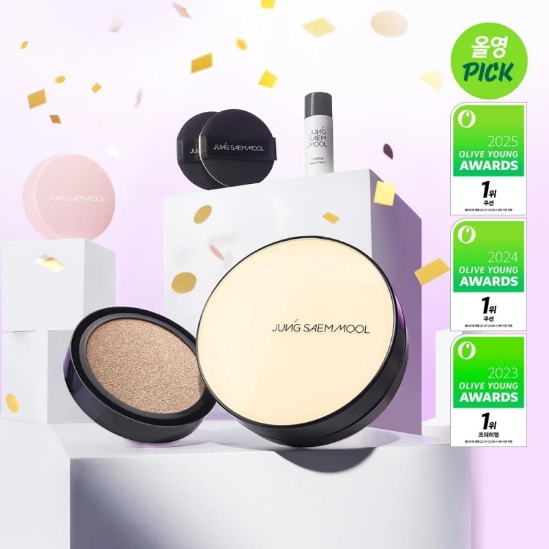 [2025アワーズ1位]チョンサム水エッセンシャルスキンヌーダークッション企画（ミニハイライターウォータークリーム8ml）/本品詰め替え