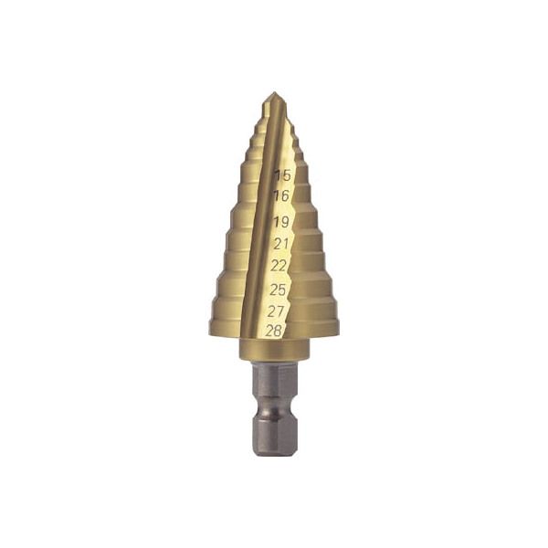 NMS28EG 電気設備用ステップドリル 2枚刃チタンコーティング 15～28mm メーカー直送
