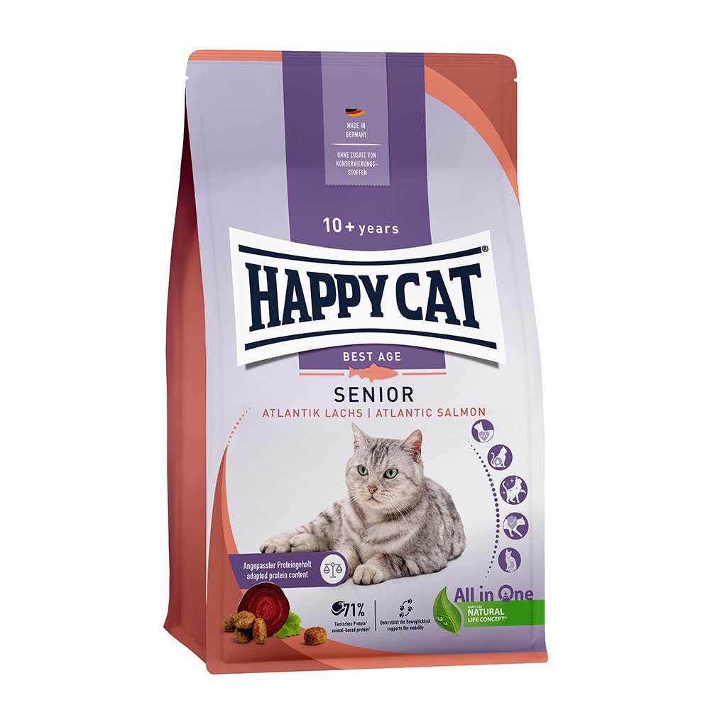 キャットフード　ＨＡＰＰＹ　ＣＡＴ　シニア　アトランティックサーモン　４ｋｇ　正規品　ＣＲＣ35―10―43―00―00