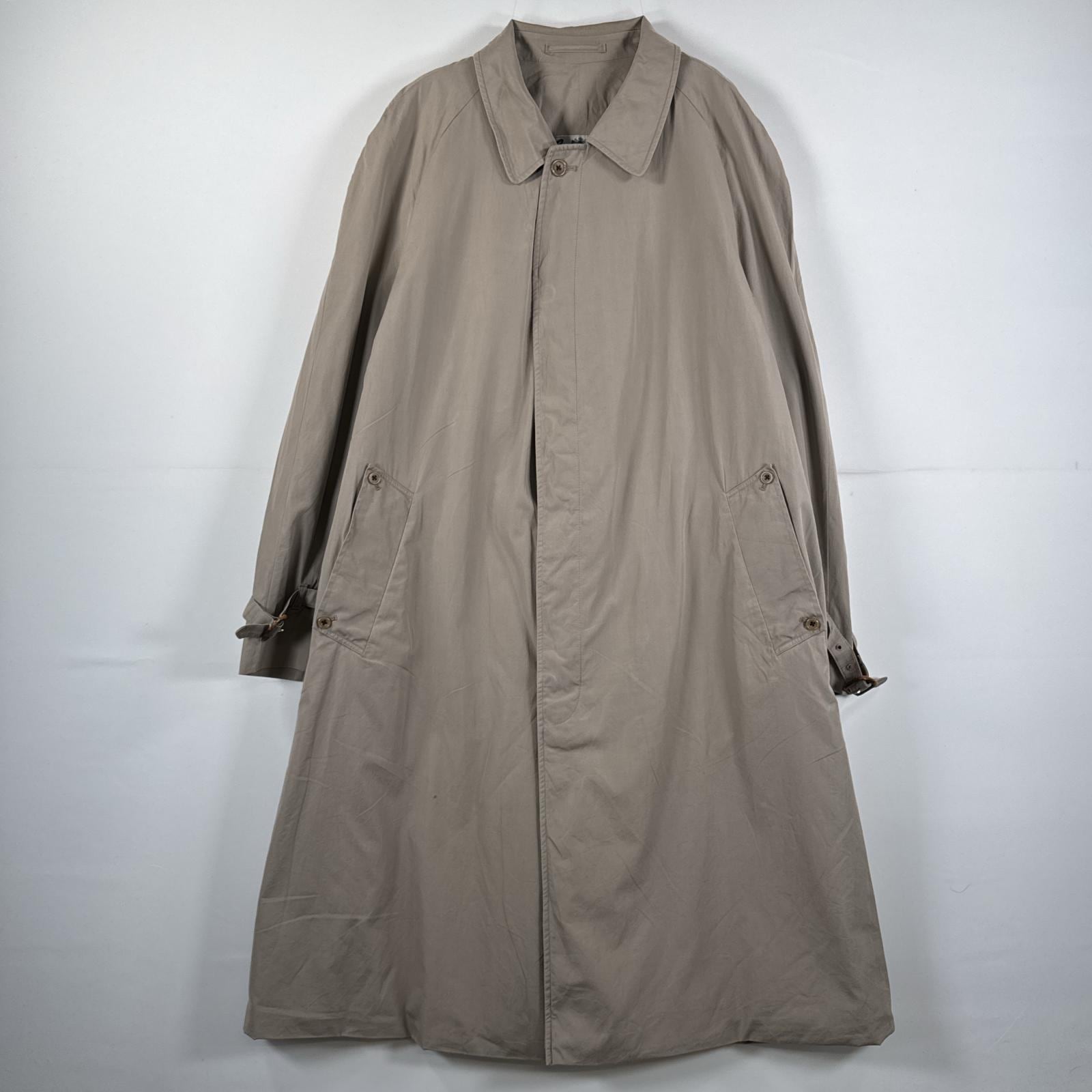 古着 80s/80年代 ヴィンテージ 長袖 ステンカラーコート ロング イングランド製 ベージュ メンズ