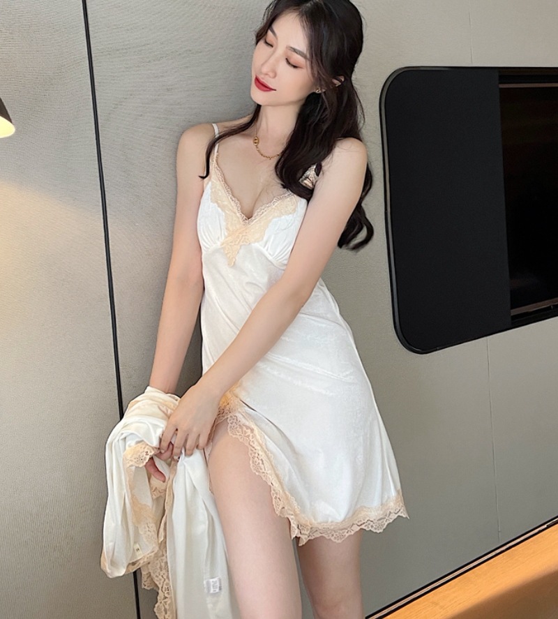 モテアイテム ルームウェア ナイトウェア ネグリジェ 長袖 レース シフォン フリル 2点セット かわいい 可愛い 上品 おしゃれ かっこいい 可愛い 女子 こなれ感 キュート